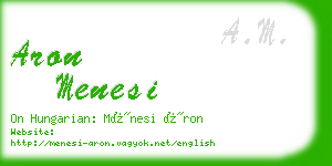 aron menesi business card